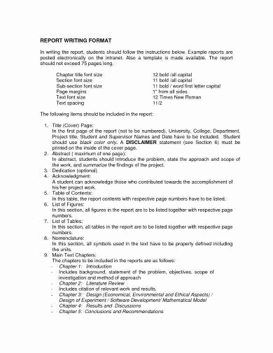 Report Writing Template Best Of 20 Printable Report Writing format Examples Pdf