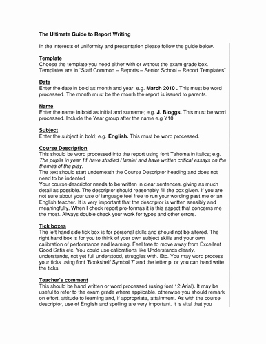 Report Writing Template Fresh Report Writing and Templates by Annsp