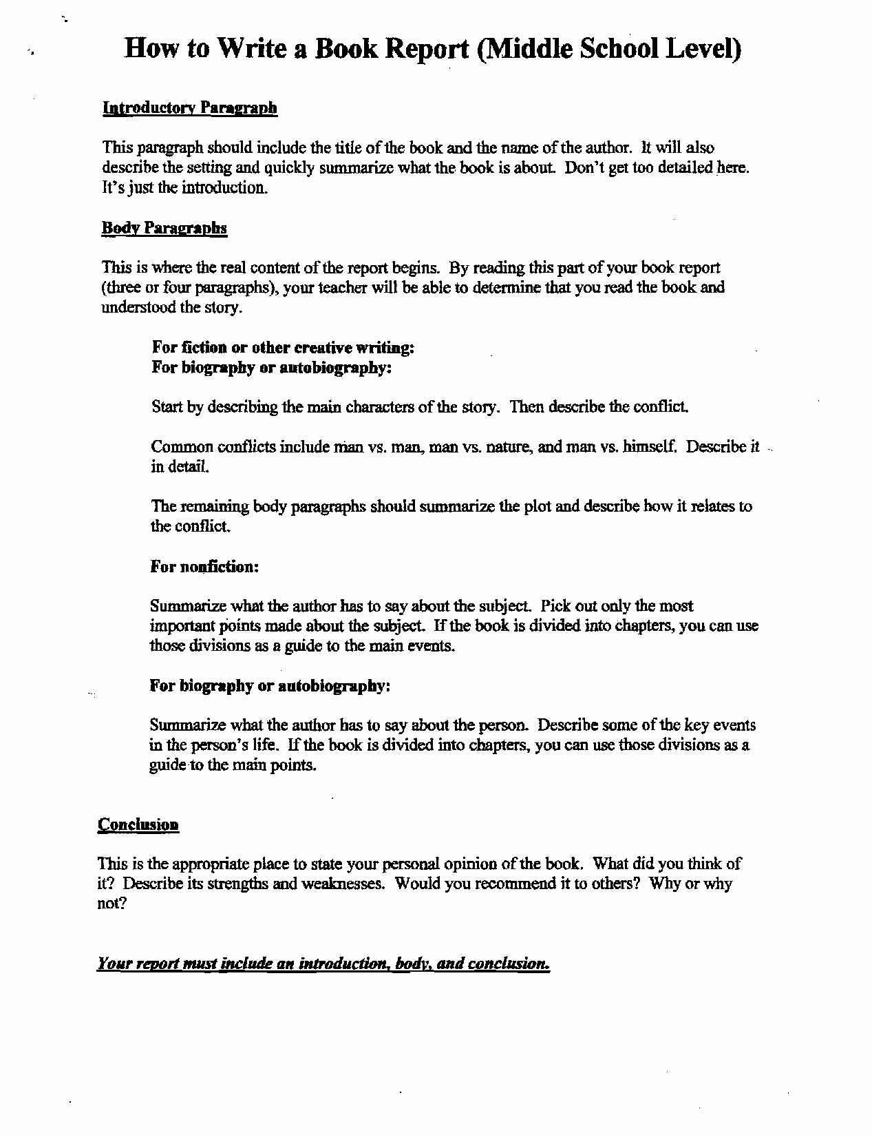 Report Writing Template Lovely How to Write A Book Report for High School the