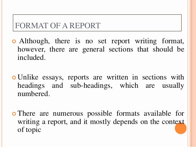 Report Writing Template Lovely Report Writing Types format Structure and Relevance