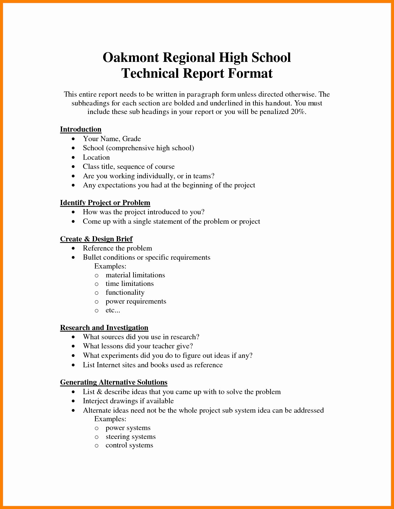 Report Writing Template Unique 8 Technical Report Writing Examples Pdf