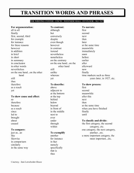 research paper transition phrases