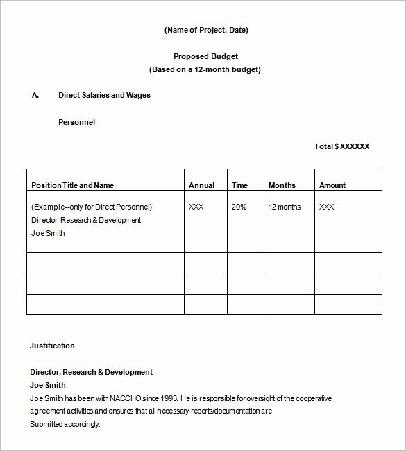 Research Proposal Budget Example Inspirational Bud Proposal Template 22 Free Sample Example