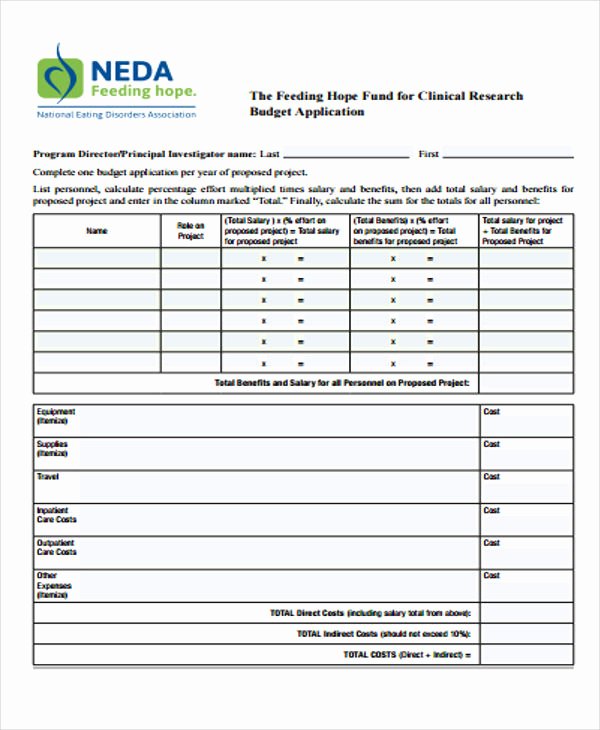 Research Proposal Budget Example Lovely 9 Research Bud Templates Word Pdf