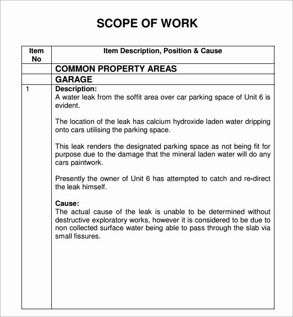 Residential Construction Scope Of Work Template Inspirational Scope Of Work 22 Dowload Free Documents In Pdf Word Excel