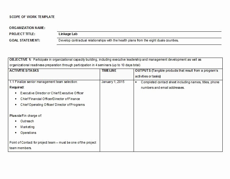 Residential Construction Scope Of Work Template New 30 Ready to Use Scope Of Work Templates &amp; Examples