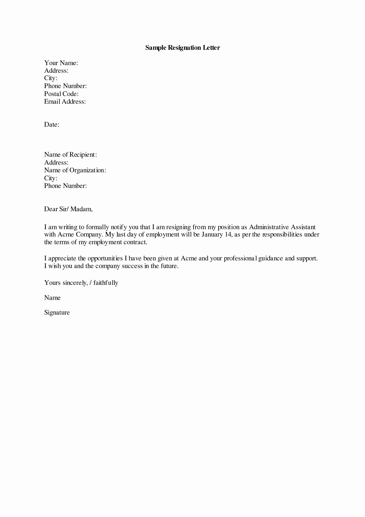 Resignation Letter 30 Days Notice Lovely assisted Living 30 Day Notice Letter Template Sample