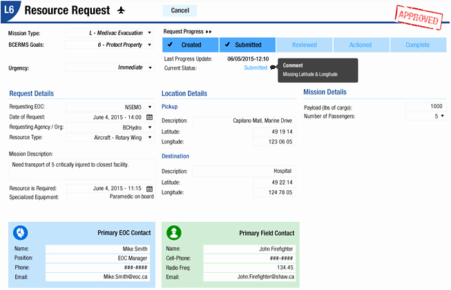 Resource Request form Best Of Mission Request – Emergency Air Operations Project