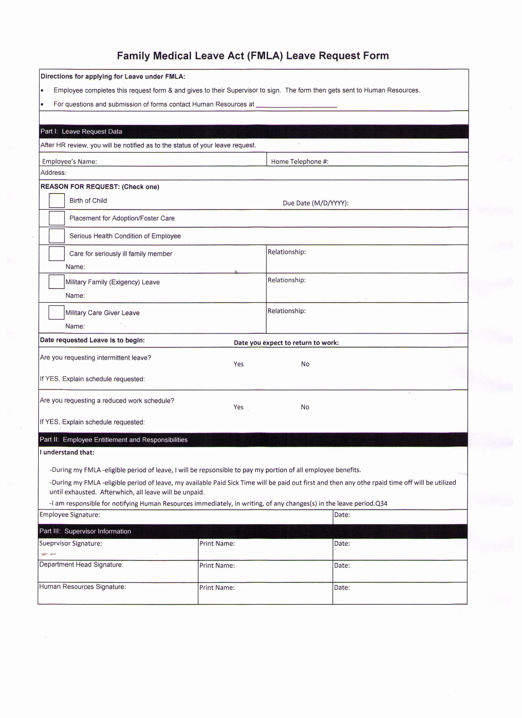 Resource Request form Fresh Human Resources toolkit forms