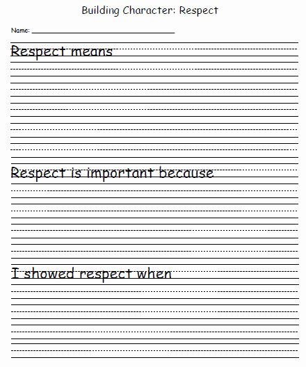 Respect Essay for Kids Beautiful Character Development Template Respect