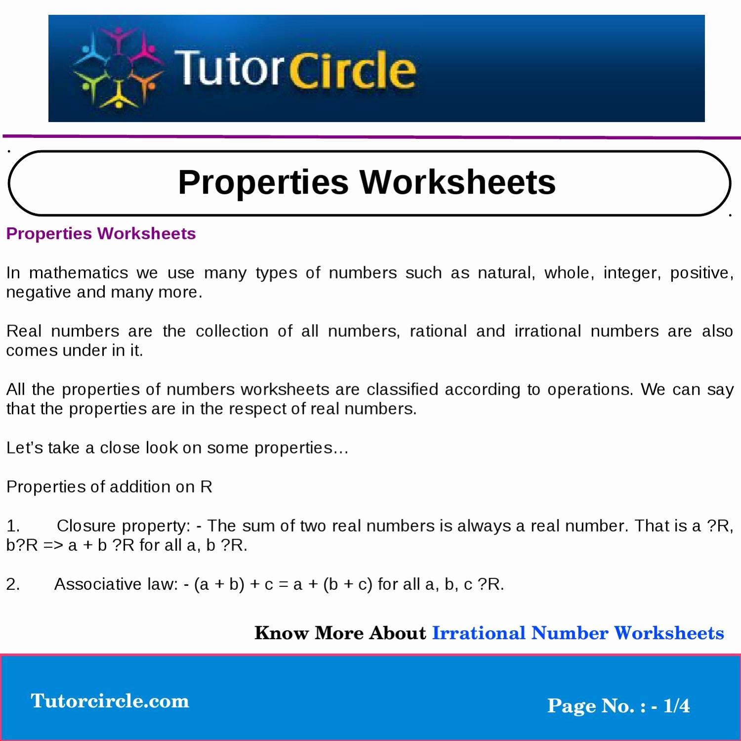 Respecting Others Property Worksheet Elegant Properties Worksheets by Yatendra Parashar issuu