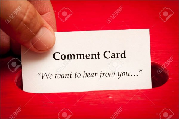 Restaurant Comment Cards Template Best Of 13 Customer Ment Cards Psd Eps Google Docs Word