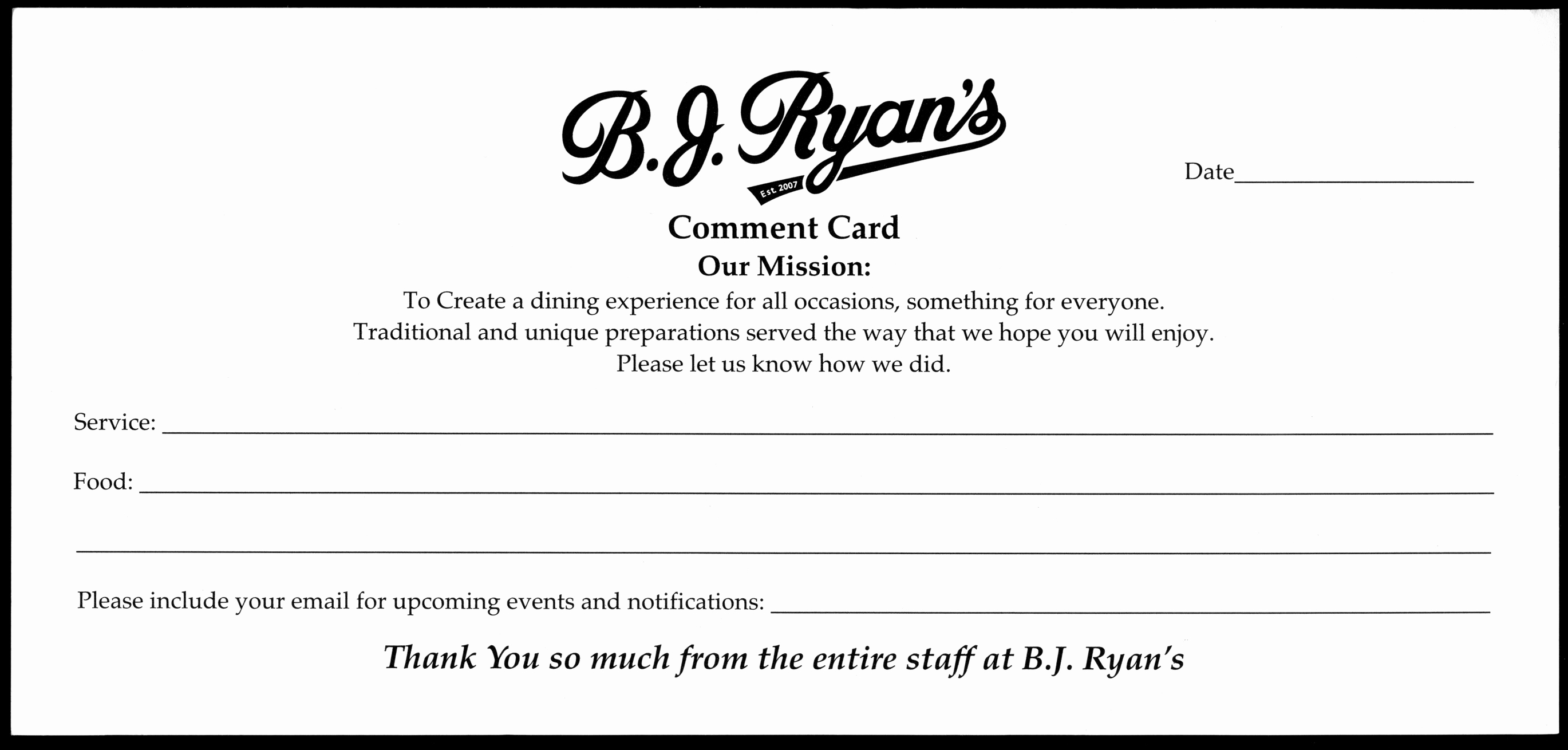 Restaurant Comment Cards Template New 1000 Images About Ment Card On Pinterest