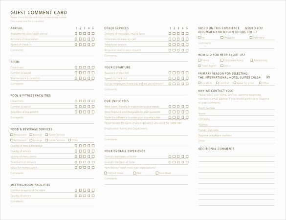 Restaurant Comment Cards Template New Ment Card Template – 27 Free Printable Word Pdf Psd