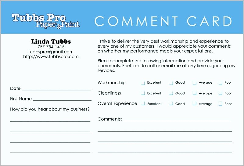 Restaurant Comment Cards Template Unique Ment Card Examples Hashtag Bg