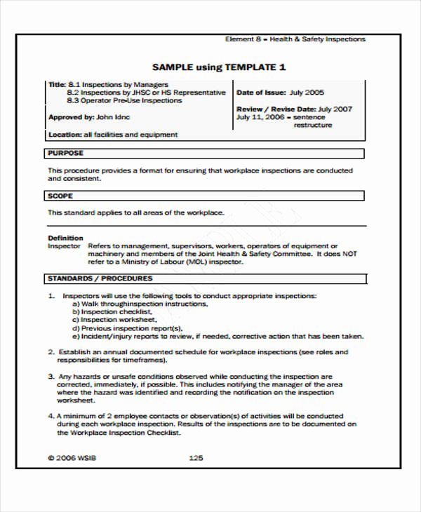 Restaurant Observation Report Sample Beautiful Safety Report Templates 16 Pdf Word Apple Pages