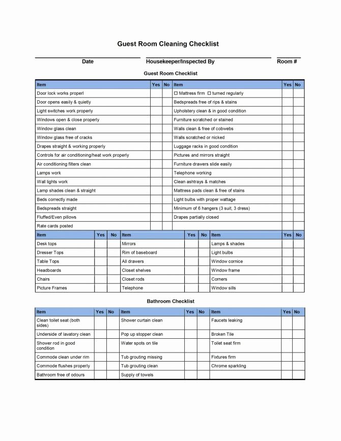 Restaurant Observation Report Sample Fresh Checklist Templates