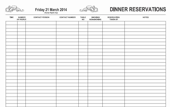 Restaurant Waiting List Template Elegant Server Seating Rotation Chart Bing Images