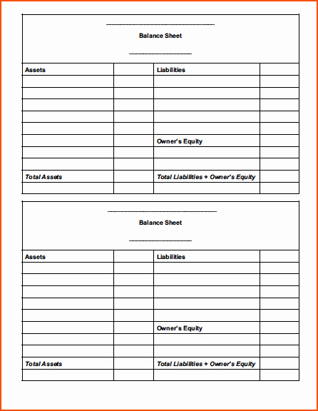 Restaurant Waiting List Template Luxury 8 Blank Balance Sheet Bookletemplate
