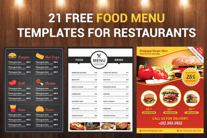 Restaurant Waiting List Template New 21 Free Food Menu Templates for Restaurants Designyep