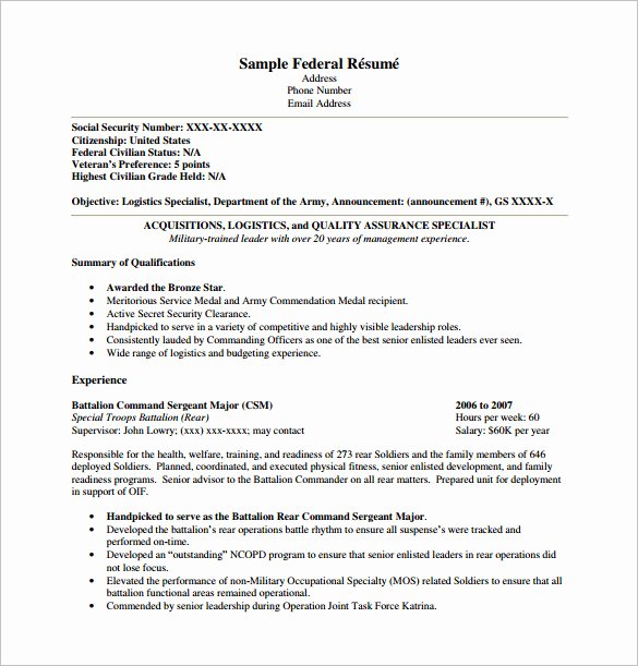 Resume In Paragraph form Awesome Federal Resume Template 8 Free Word Excel Pdf format