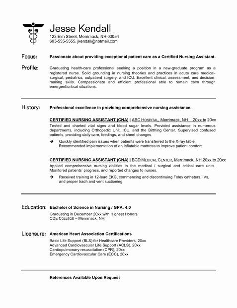 Resumes for Cna Position Awesome Cna Resume Must Haves How to Be E A Cna