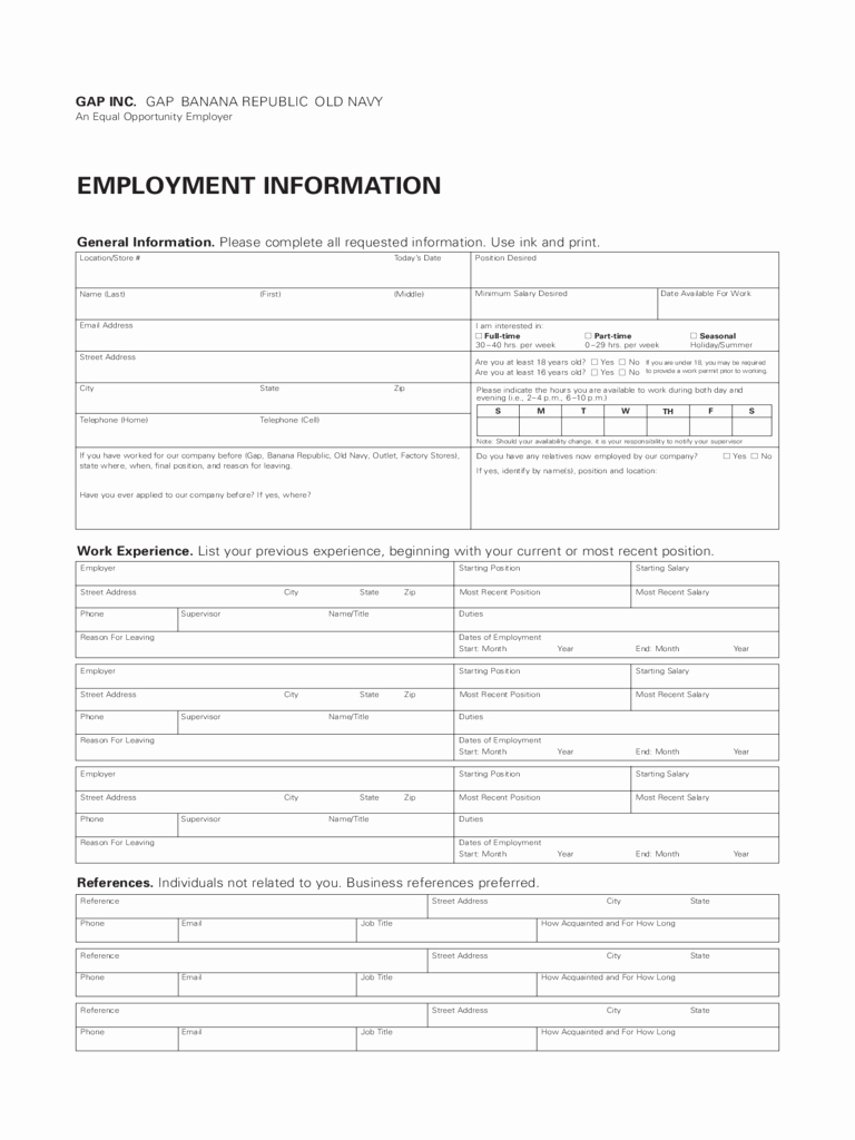 Retail Job Application forms Best Of 2019 Retail Job Application form Fillable Printable Pdf