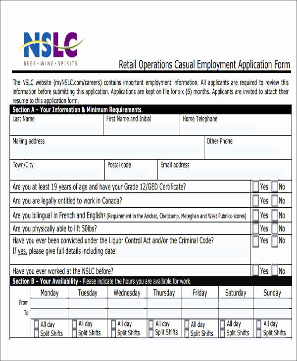 Retail Job Application forms Fresh 49 Job Application form Templates