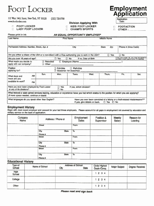 Retail Job Application forms Inspirational Champs Job Application form