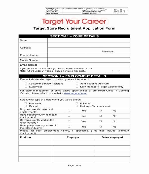Retail Job Application forms New 3 Retail Job Application forms Pdf