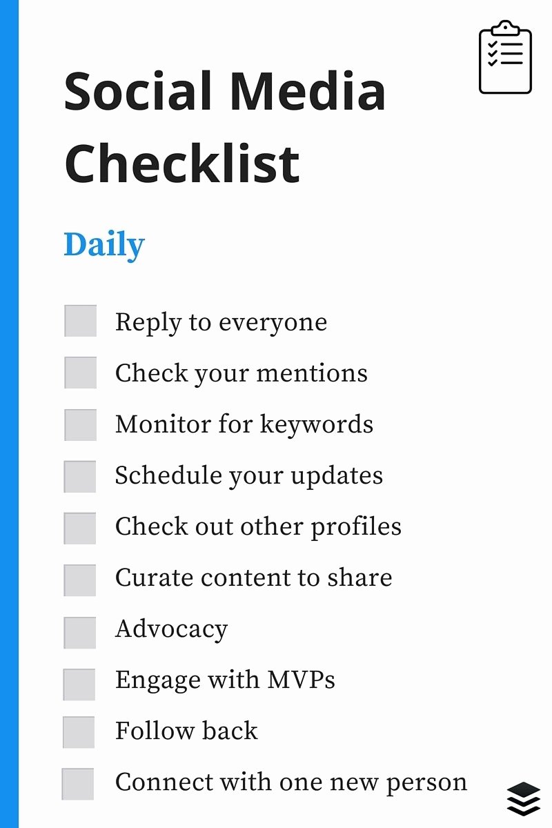 Retail Store Audit Checklist Best Of A Daily Weekly Monthly social Media Checklist