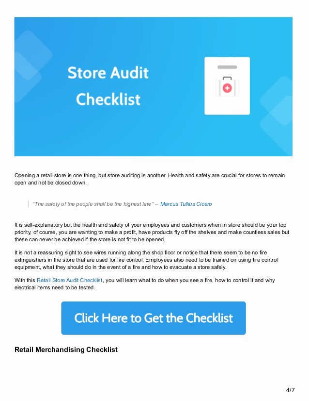 Retail Store Audit Checklist Fresh 6 Retail Process Checklists to Keep Your Store Running