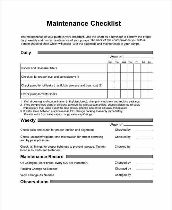 Retail Store Checklist Template Beautiful 50 Checklist Templates