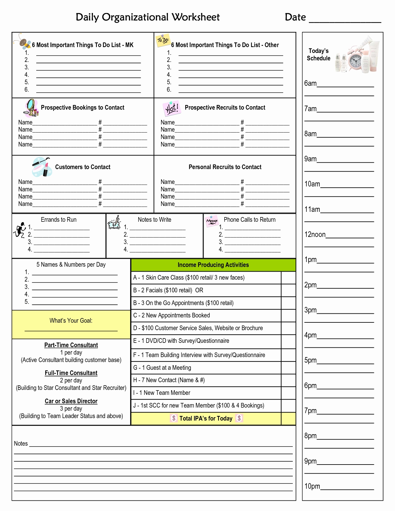 Retail Store Checklist Template Fresh Daily to Do List Worksheet