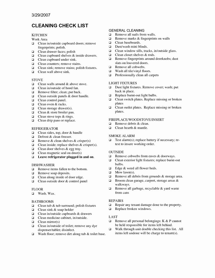 Retail Store Checklist Template New 74 Best Cleaning Business Images On Pinterest