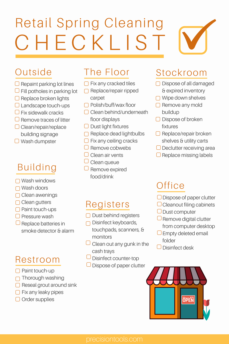 Retail Store Cleaning Checklist Lovely Ultimate Retail Spring Cleaning Checklist – Omega Products