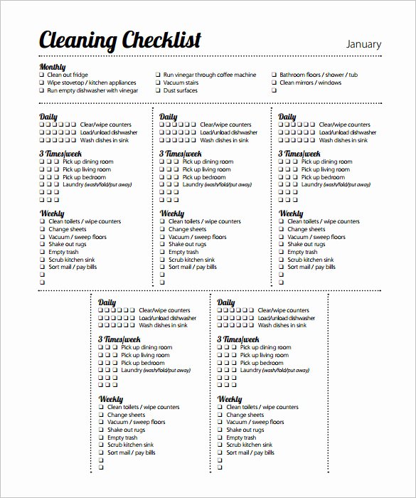 Retail Store Cleaning Checklist New 46 Cleaning Schedule Templates Pdf Doc Xls