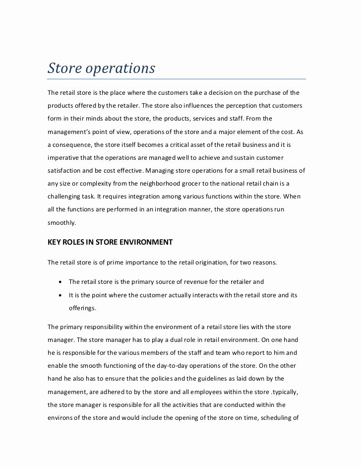 Retail Store Cleaning Checklist Template Beautiful Store Operations