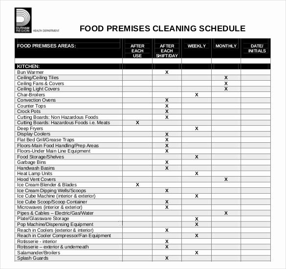 Retail Store Cleaning Checklist Template Fresh 46 Cleaning Schedule Templates Pdf Doc Xls