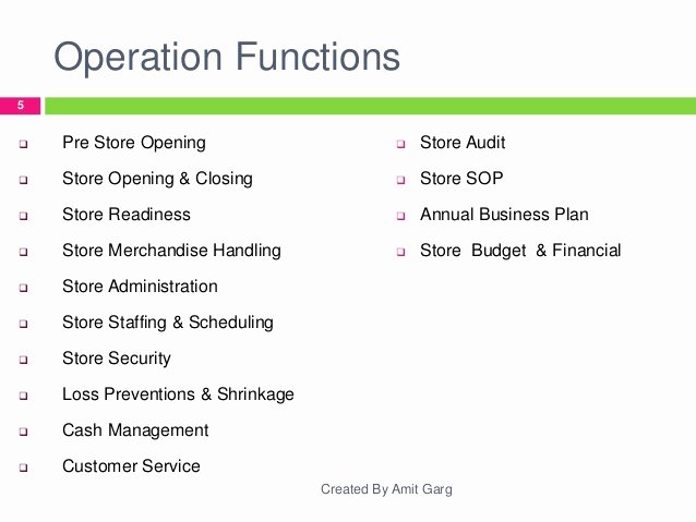 Retail Store Daily Checklist Lovely Retail Store Operations