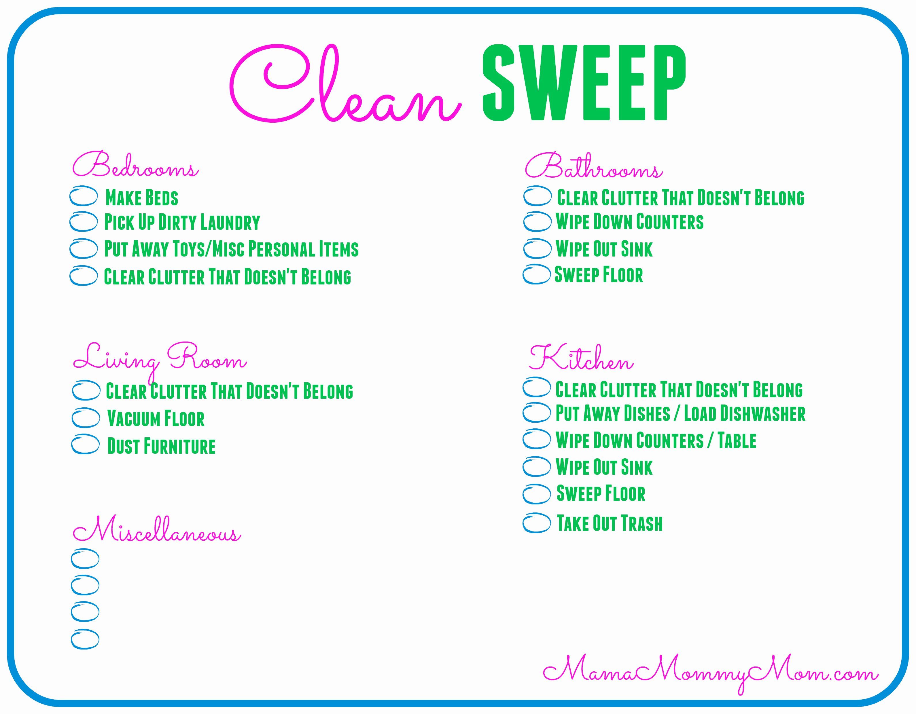 Retail Store Daily Checklist New Free Daily Cleaning Checklist Printable