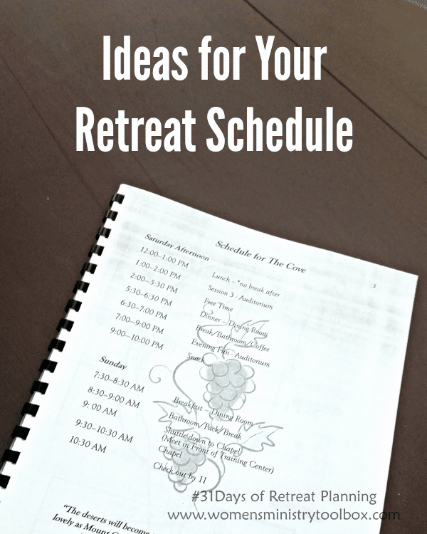 Retreat Schedule Template Lovely Day 12 Ideas for Your Retreat Schedule Women S