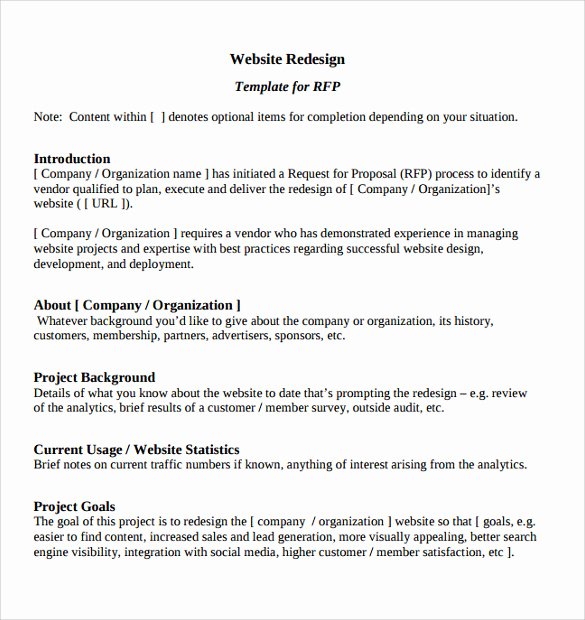 Rfp Proposal Example Awesome 10 Website Proposal Templates
