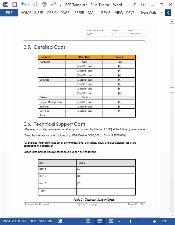 Rfp Proposal Example Elegant Request for Proposal Rfp Templates In Ms Word and Excel