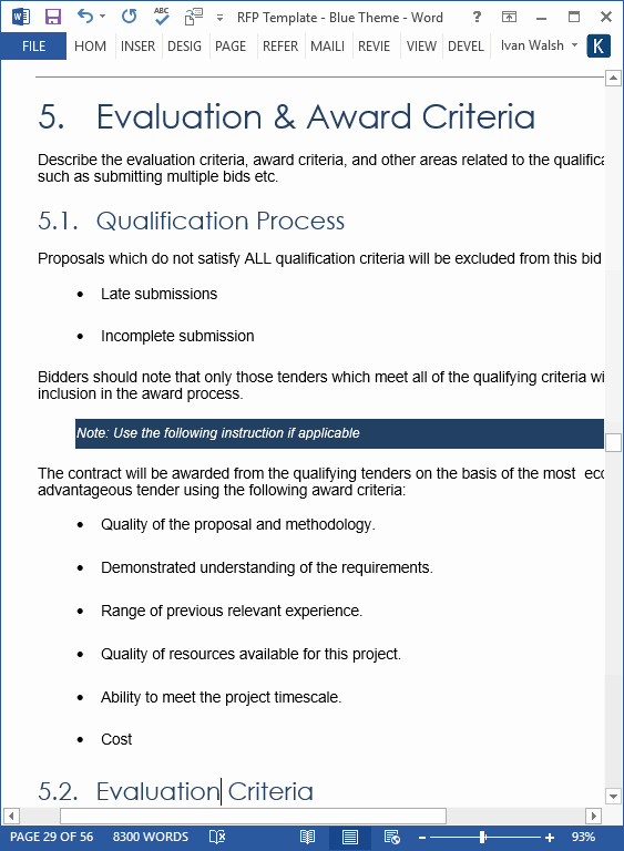 Rfp Proposal Example Fresh Request for Proposal Rfp Templates In Ms Word and Excel