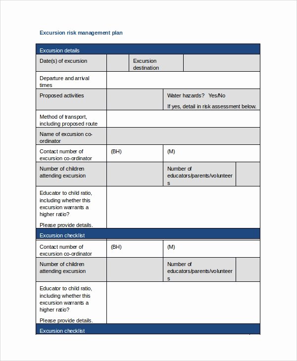 Risk Management Strategy Template Awesome Sample Risk Management Plan 7 Documents In Word Pdf