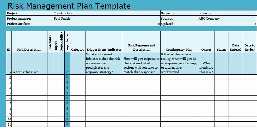 Risk Management Strategy Template Best Of Risk Management Plan Template Download