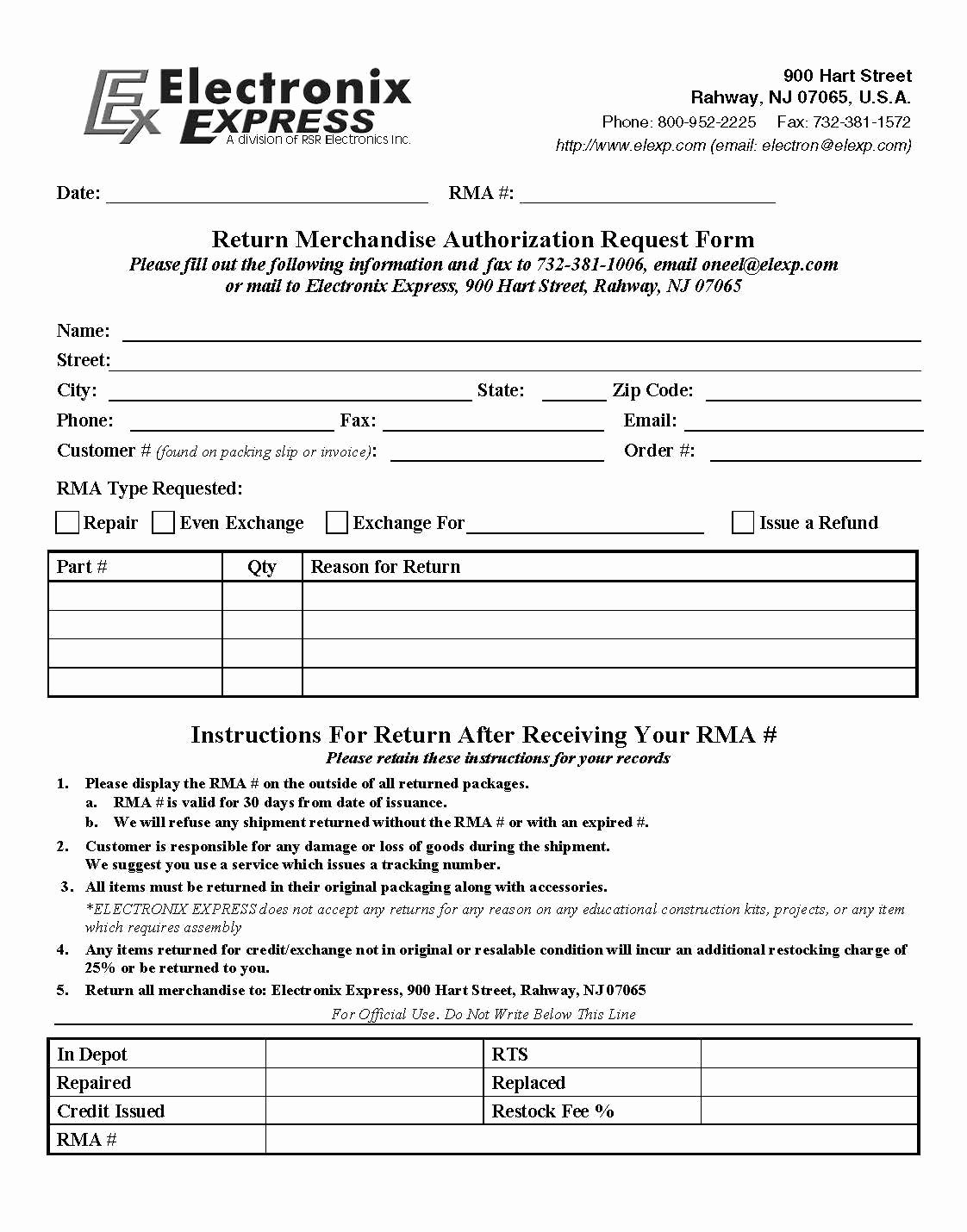 Rma form Template Beautiful Rma form Template 2018