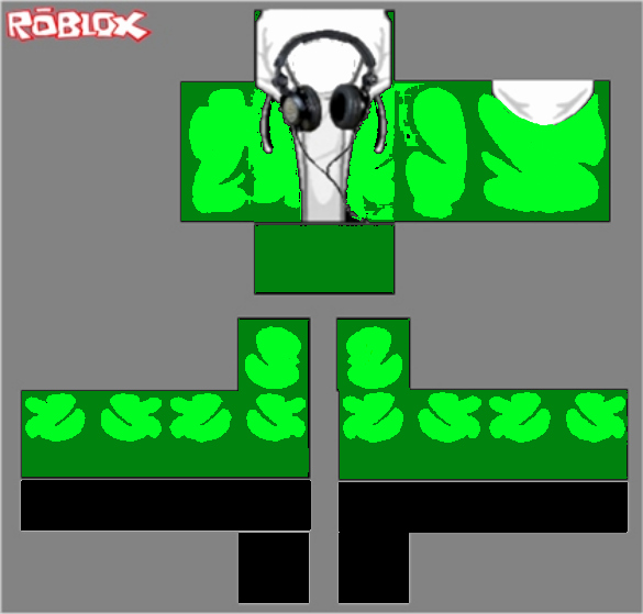 Roblox Shirt Template Size New Green Hoo with Headphones by Mechavaldez On Deviantart