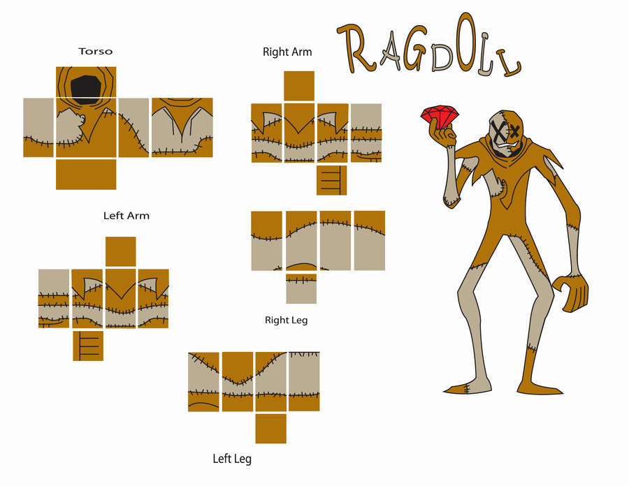 Roblox Shirt Template Size New Ragdoll Roblox Template by Blockwave On Deviantart